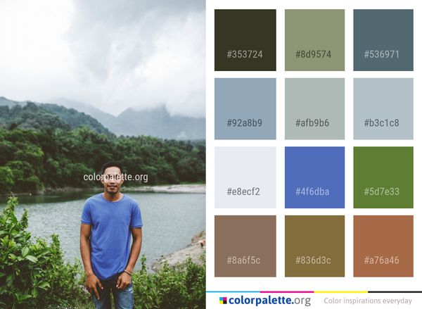 Mountainous Landforms Nature Sky Color Palette