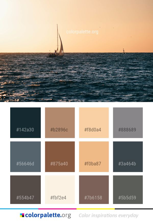 Sea Body Of Water Horizon Color Palette