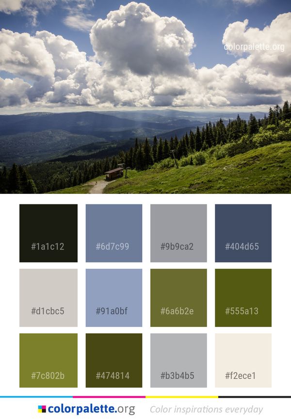 Sky Cloud Highland Color Palette