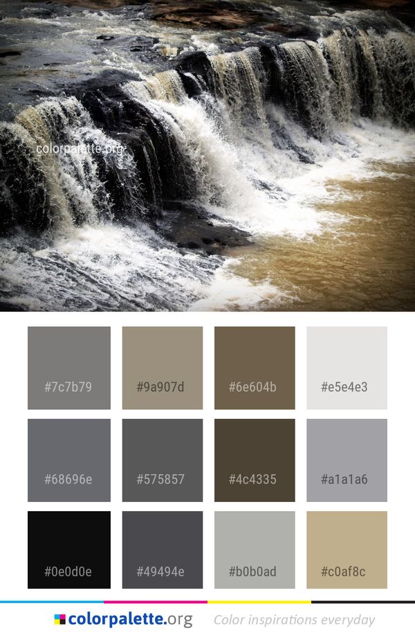 Waterfall Water Nature Color Palette