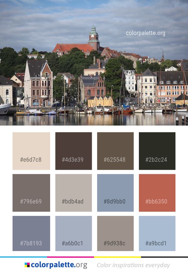 Waterway Town City Color Palette