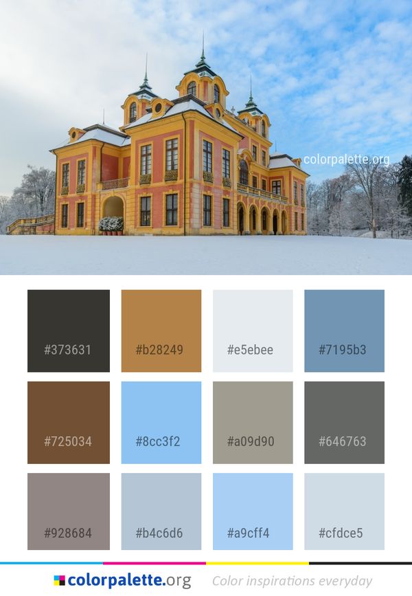 Building Landmark Ch??teau Color Palette
