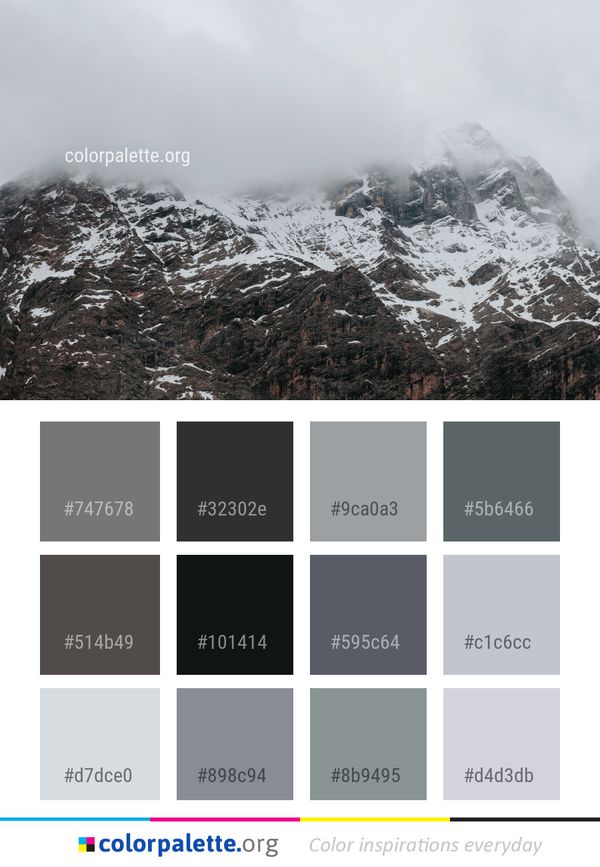 Mountainous Landforms Mountain Cloud Color Palette