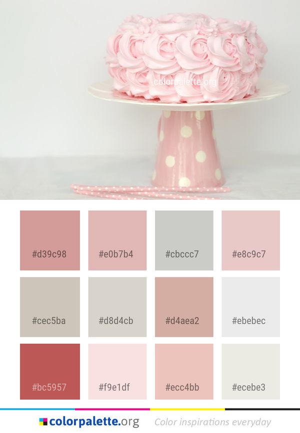 Pink Buttercream Cake Color Palette