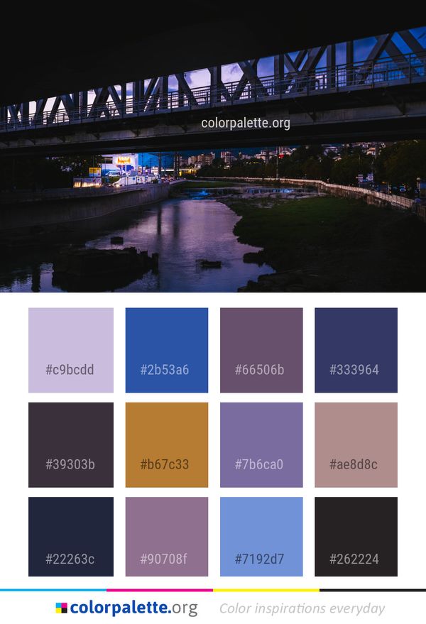 Reflection Night Water Color Palette