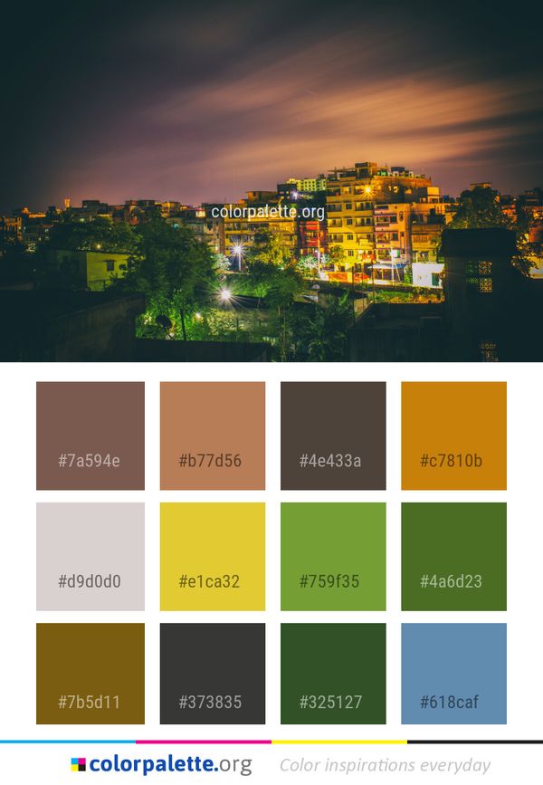 Sky Cityscape Night Color Palette