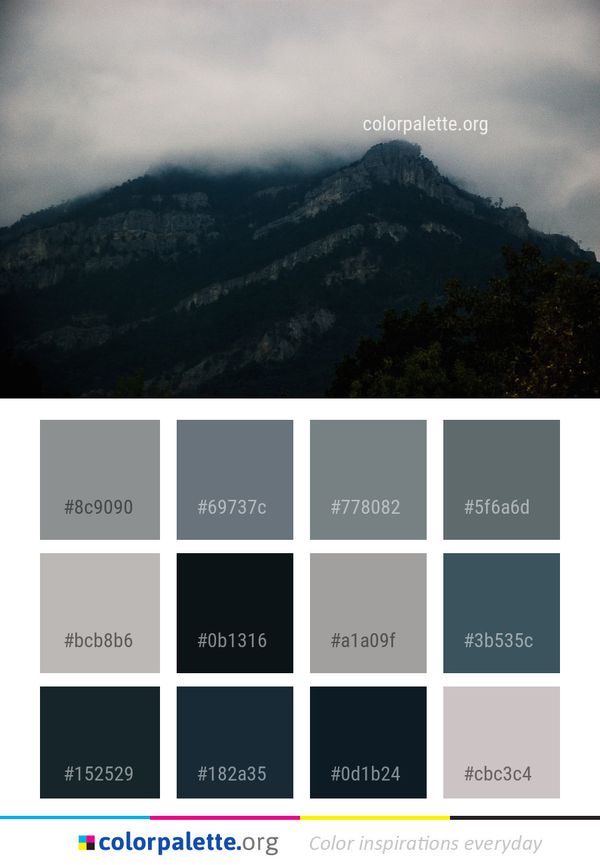 Sky Mountainous Landforms Mountain Color Palette