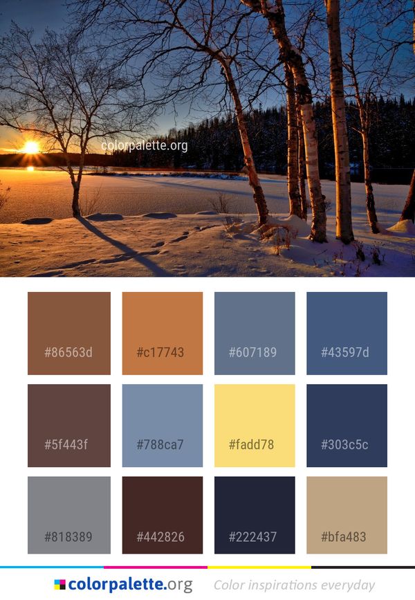 Snow Winter Sky Color Palette
