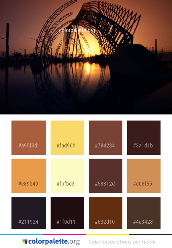Reflection Water Sunset Color Palette
