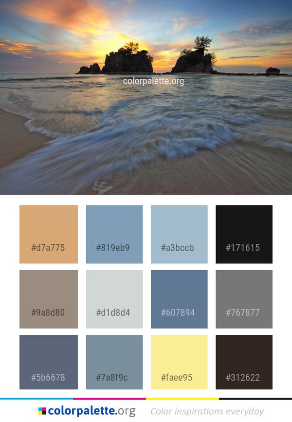 Sea Body Of Water Sky Color Palette