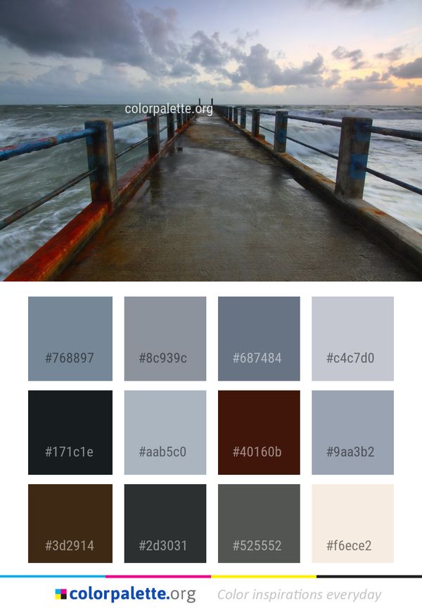 Sea Pier Cloud Color Palette
