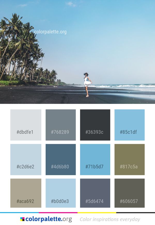 Sea Sky Body Of Water Color Palette