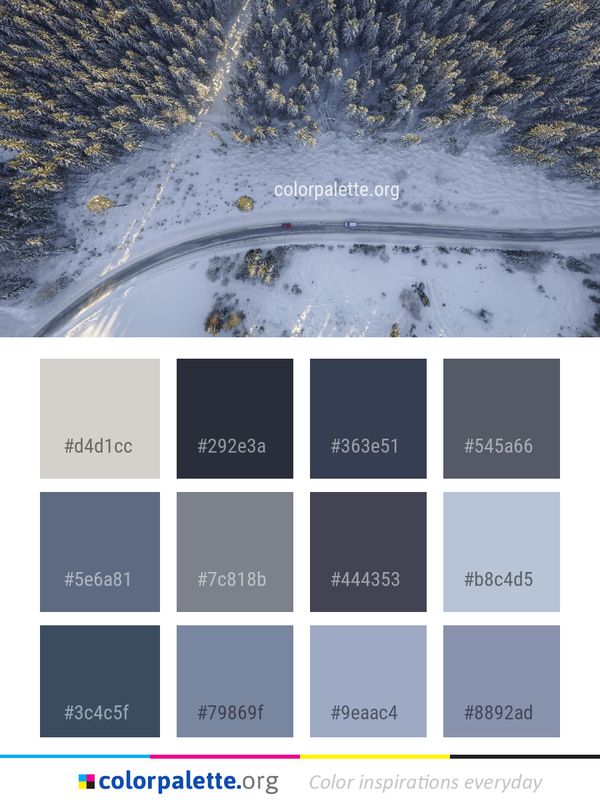 Snow Winter Water Color Palette
