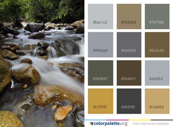 Water Stream Nature Color Palette