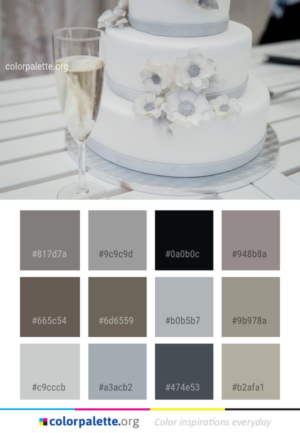 Wedding Cake Sugar Ceremony Supply Color Palette
