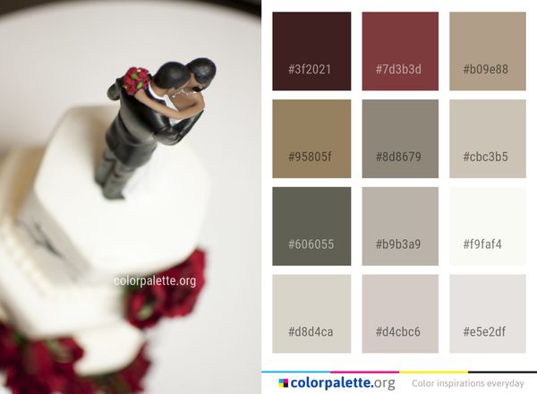 Cake Decorating Wedding Ceremony Supply Color Palette