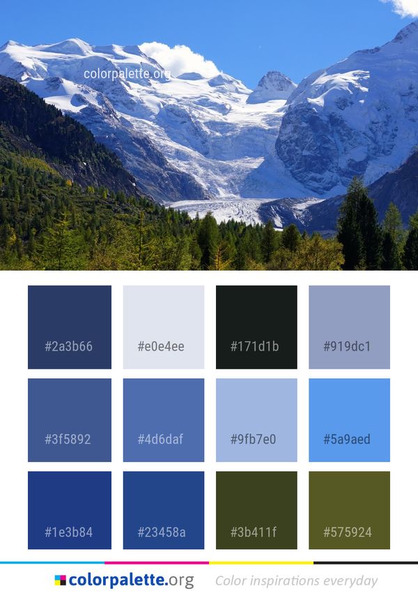 Mountainous Landforms Nature Mountain Color Palette