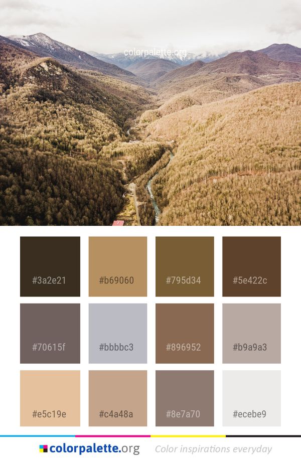 Mountainous Landforms Wilderness Valley Color Palette