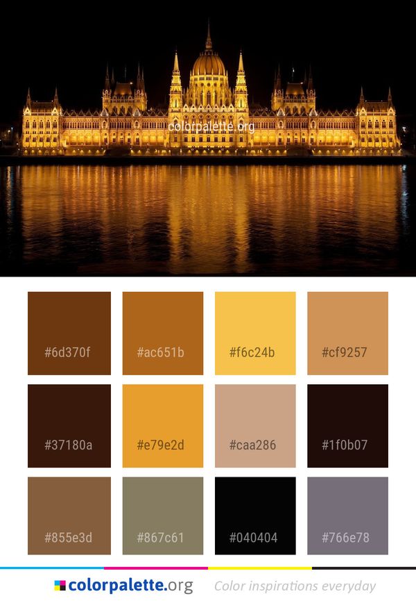Reflection Landmark Night Color Palette