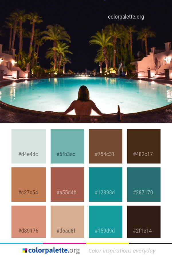 Resort Swimming Pool Leisure Color Palette