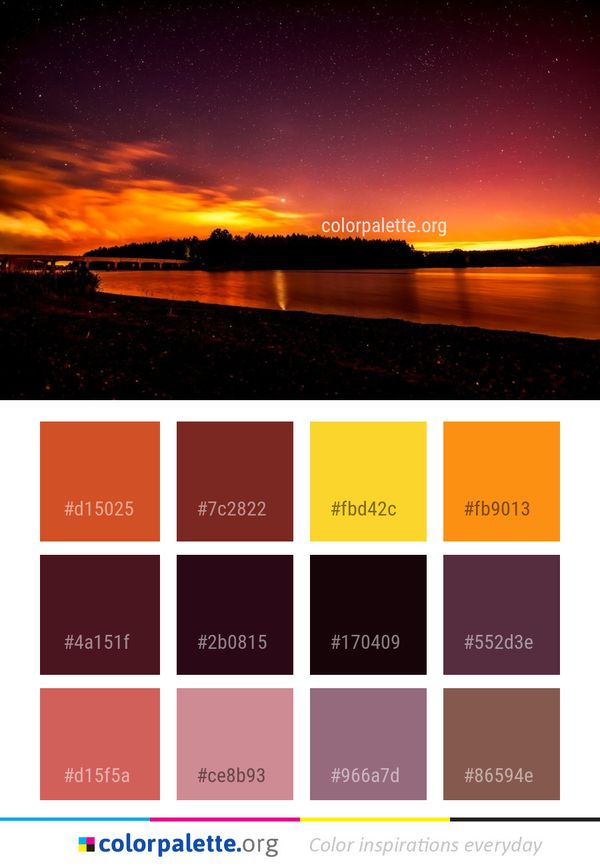 Sky Nature Afterglow Color Palette
