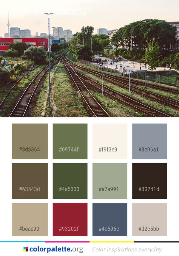 Track Transport Metropolitan Area Color Palette