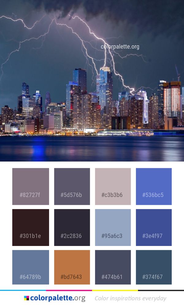 Cityscape City Skyline Color Palette