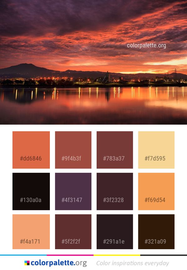 Reflection Sky Afterglow Color Palette