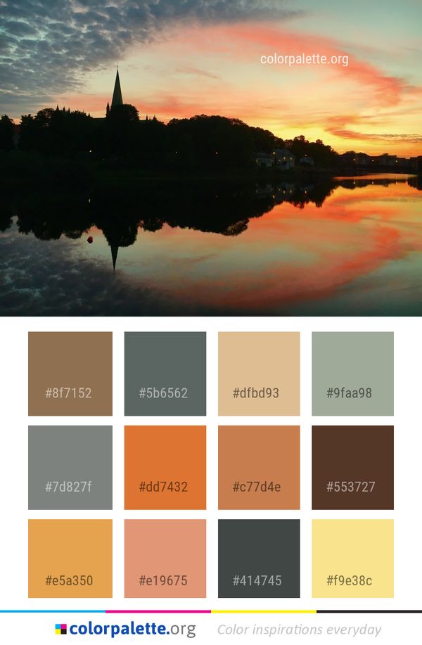 Reflection Sky Water Color Palette