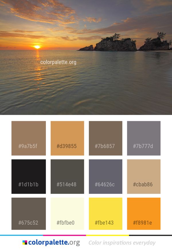 Sea Sky Body Of Water Color Palette