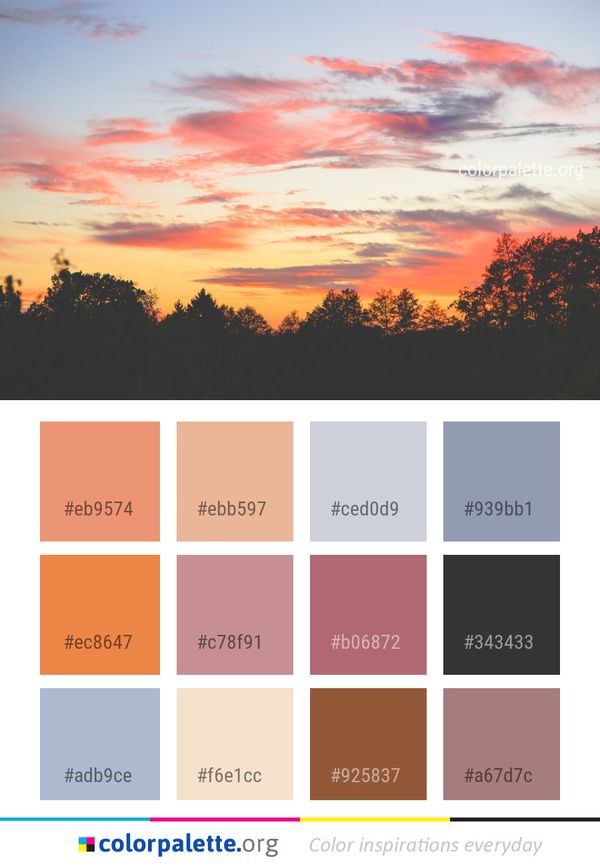Sky Red At Morning Afterglow Color Palette