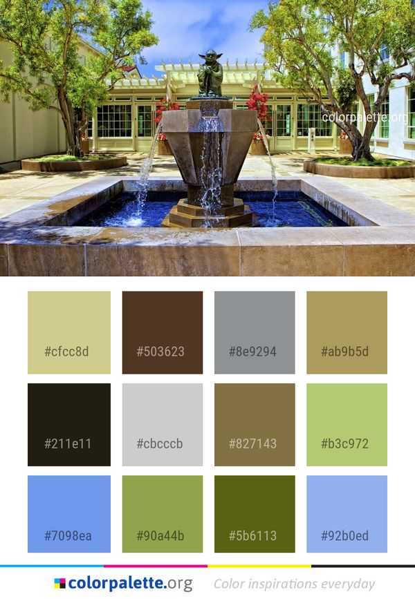 Water Fountain Feature Color Palette