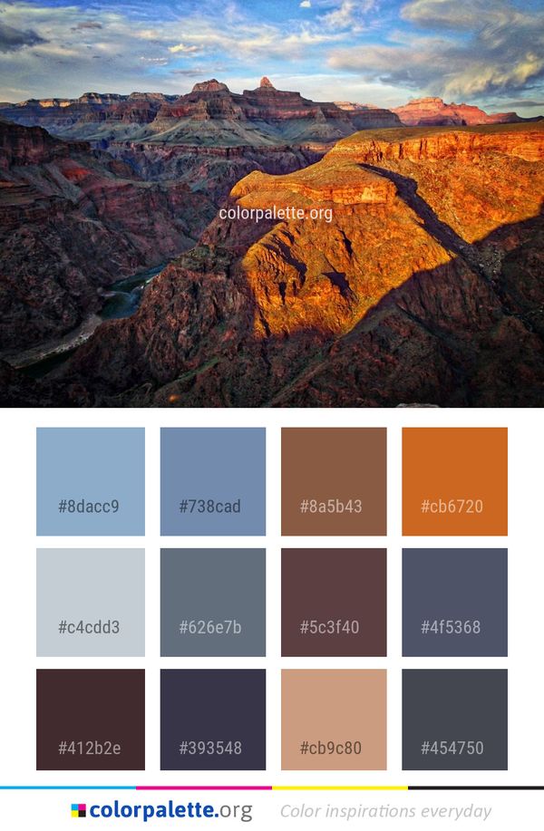 Badlands Wilderness Canyon Color Palette