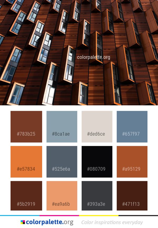Building Architecture Brick Color Palette