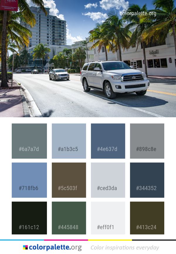 Car Road Luxury Vehicle Color Palette