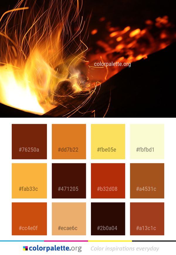 Fire Flame Light Color Palette