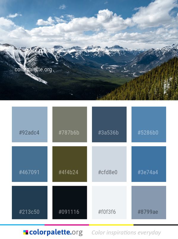 Mountainous Landforms Sky Mountain Color Palette