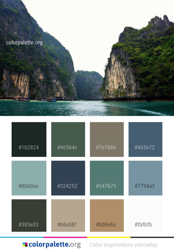 Nature Reserve Coastal And Oceanic Landforms Color Palette