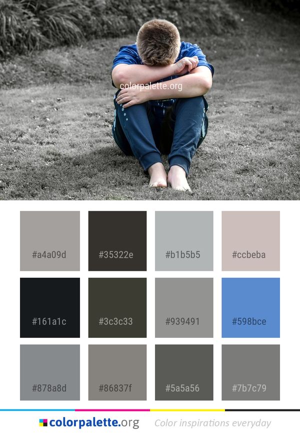 People Blue Photograph Color Palette