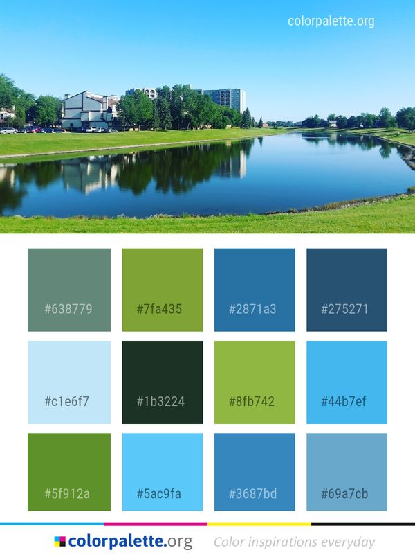 Reflection Waterway Water Color Palette