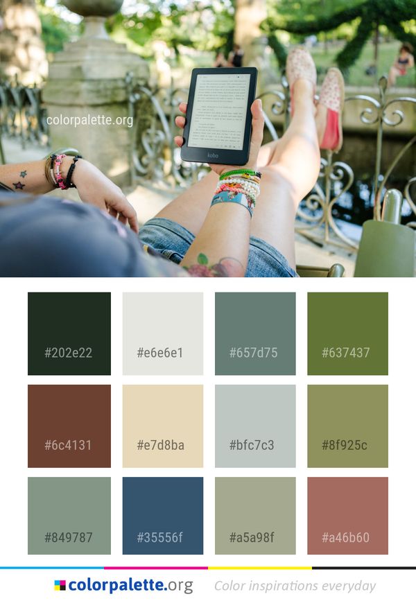Sitting Photography Girl Color Palette