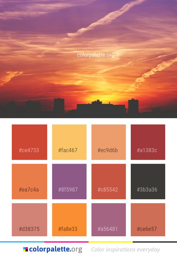 Sky Afterglow Red At Morning Color Palette