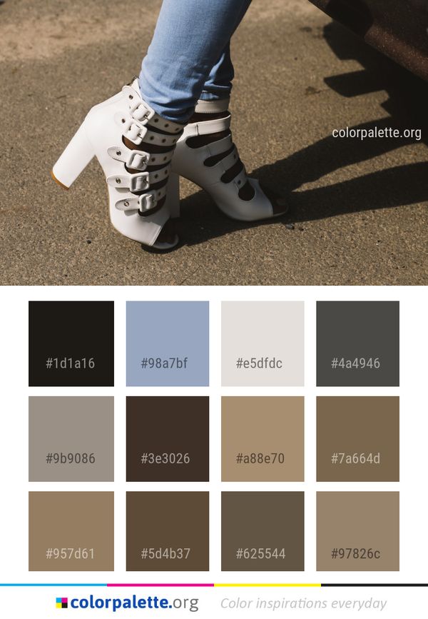 Footwear White Shoe Color Palette