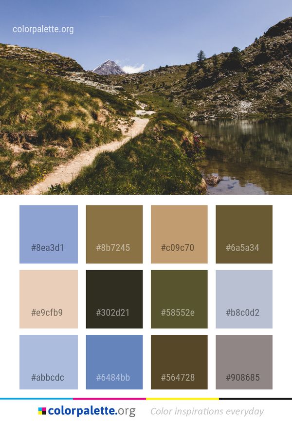 Mountainous Landforms Wilderness Mountain Color Palette