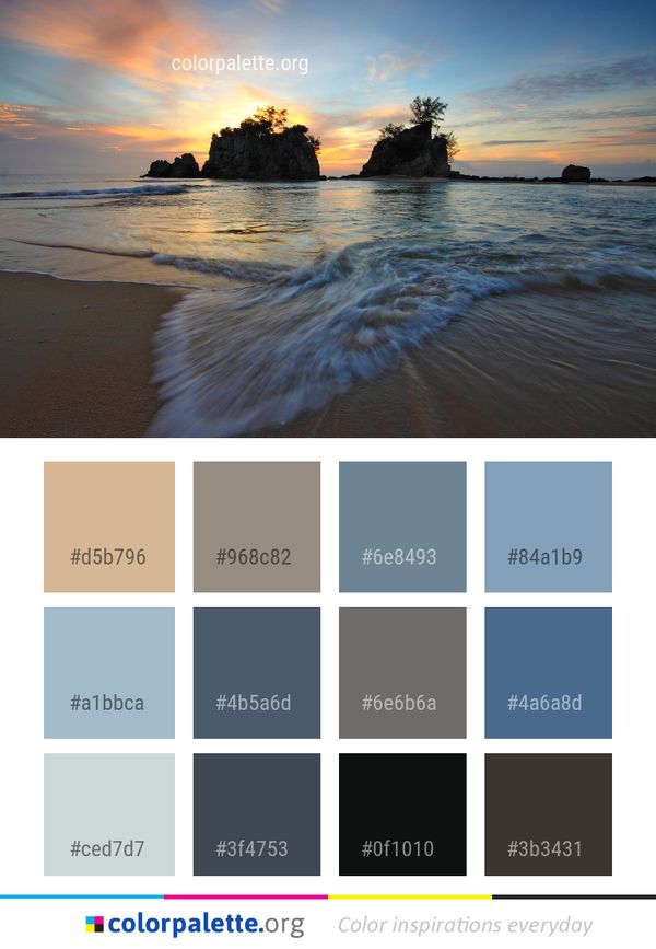 Sea Sky Body Of Water Color Palette