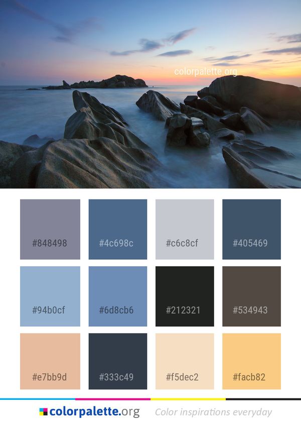Sea Sky Water Color Palette