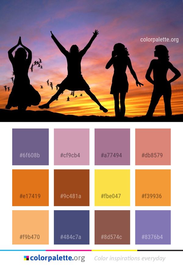Silhouette Sky Fun Color Palette