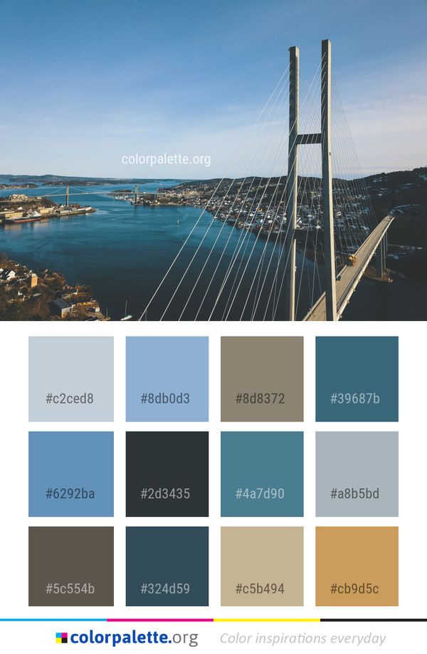 Bridge Sea Sky Color Palette