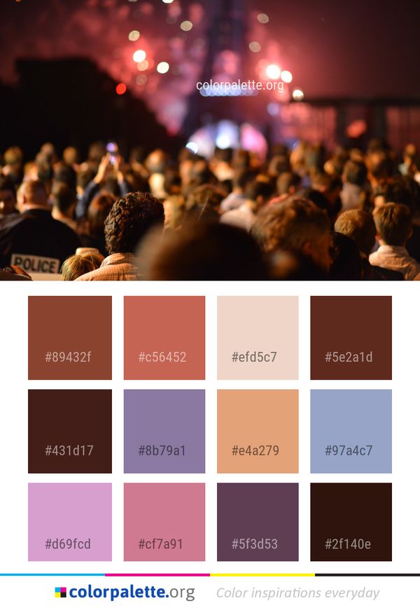Crowd Audience Night Color Palette