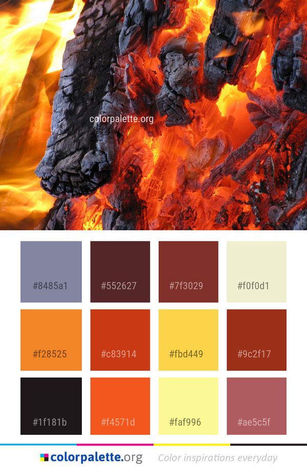 Geological Phenomenon Orange Fire Color Palette